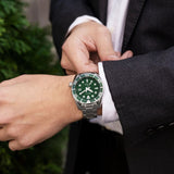  Shop Authentic Seiko 5 Sports SKX GMT Automatic Green Dial Silver Steel Strap Watch For Men - SSK035K1 - Luxxuri