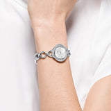 Shop Authentic Swarovski Crystal Flower Silver Dial Silver Steel Strap Watch for Women - 5547622 - Luxxuri