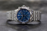  Shop Authentic Breitling Chronomat B01 42 Frecce Tricolori Blue Dial Silver Steel Strap Watch for Men - AB01344A1C1A1 - Luxxuri