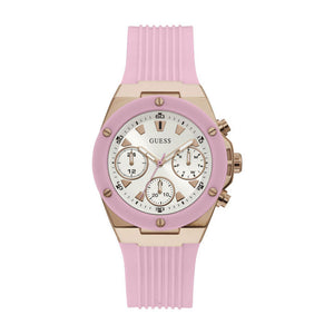  Shop Authentic Guess Athena White Dial Pink Rubber Strap Watch For Women - GW0030L4 - Luxxuri