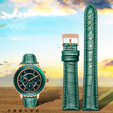  Shop Authentic Swarovski Octea Lux Chrono Emerald Green Dial Green Leather Strap Watch for Women - 5452498 - Luxxuri