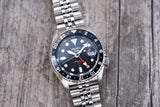  Shop Authentic Seiko 5 Sports Automatic GMT Black Dial Silver Steel Strap Watch For Men - SSK001K1 - Luxxuri