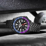  Shop Authentic Seiko Automatic SKX GMT Yuto Horigome Limited Edition Black Dial Black Steel Strap Watch For Men - SSK027K1 - Luxxuri