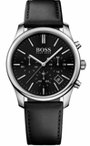  Shop Authentic Hugo Boss Time One Chronograph Black Dial Black Leather Strap Watch for Men - 1513430 - Luxxuri