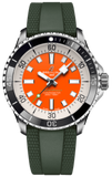  Shop Authentic Breitling Superocean Automatic 42mm Kelly Slater Limited Edition Orange Dial Green Rubber Strap Watch for Men - A173751A101S1 - Luxxuri