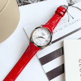  Shop Authentic Tissot Couturier Lady Silver Dial Red Leather Strap Watch for Women - T035.210.16.031.01 - Luxxuri