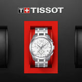  Shop Authentic Tissot Couturier Chronograph White Dial Silver Steel Strap Watch For Men - T035.617.11.031.00 - Luxxuri