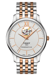 Shop Authentic Tissot Tradition Powermatic 80 Open Heart Silver Dial Two Tone Steel Strap Watch For Men - T063.907.22.038.01 - Luxxuri