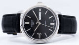  Shop Authentic Tissot Automatics III Day Date Black Dial Black Leather Strap Watch For Men - T065.430.16.051.00 - Luxxuri