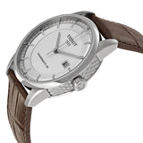  Shop Authentic Tissot Gentleman Powermatic 80 Silicium Silver Dial Brown Leather Strap Watch For Men - T127.407.16.031.00 - Luxxuri