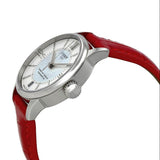 Shop Authentic Tissot Chemin Des Tourelles Powermatic 80 Mother of Pearl White Dial Red Leather Strap Watch For Women - T099.207.16.118.00 - Luxxuri