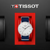  Shop Authentic Tissot T Classic Everytime Large White Dial Blue NATO Strap Watch For Men - T109.610.17.037.00 - Luxxuri