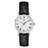  Shop Authentic Tissot Everytime Small White Dial Black Leather Strap Watch For Women - T109.210.16.033.00 - Luxxuri