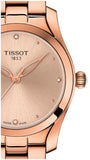  Shop Authentic Tissot T Wave Rose Gold Dial Rose Gold Steel Strap Watch For Women - T112.210.33.456.00 - Luxxuri