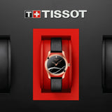  Shop Authentic Tissot T Wave Black Dial Black Leather Strap Watch For Women - T112.210.36.051.00 - Luxxuri
