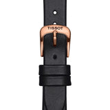  Shop Authentic Tissot T Wave Black Dial Black Leather Strap Watch For Women - T112.210.36.051.00 - Luxxuri