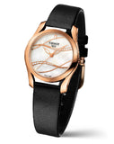  Shop Authentic Tissot T Wave Diamond Mother of Pearl Dial Black Leather Strap Watch For Women - T112.210.36.111.00 - Luxxuri