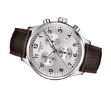 Shop Authentic Tissot Chrono XL Silver Dial Brown Leather Strap Watch For Men - T116.617.16.037.00 - Luxxuri