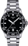Tissot Seastar 1000 Black Dial Silver Steel Strap Watch For Men - T120.410.11.051.00