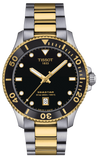 Tissot Seastar 1000 Black Dial Two Tone Steel Strap Watch For Men - T120.410.22.051.00