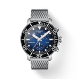  Shop Authentic Tissot Seastar 1000 Chronograph Blue Dial Silver Mesh Bracelet Watch For Men - T120.417.11.041.02 - Luxxuri