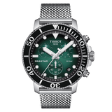  Shop Authentic Tissot Seastar 1000 Chronograph Green Dial Silver Mesh Bracelet Watch For Men - T120.417.11.091.00 - Luxxuri