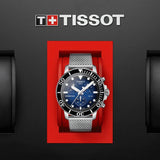  Shop Authentic Tissot Seastar 1000 Chronograph Blue Dial Silver Mesh Bracelet Watch For Men - T120.417.11.041.02 - Luxxuri
