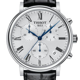  Shop Authentic Tissot Carson Premium Chronograph Silver Dial Black Leather Strap Watch For Men - T122.417.16.033.00 - Luxxuri