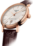  Shop Authentic Tissot Carson Premium Powermatic 80 White Dial Brown Leather Strap Watch For Men - T122.407.36.031.00 - Luxxuri