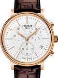  Shop Authentic Tissot Carson Premium Chronograph White Dial Brown Leather Strap Watch For Men - T122.417.36.011.00 - Luxxuri