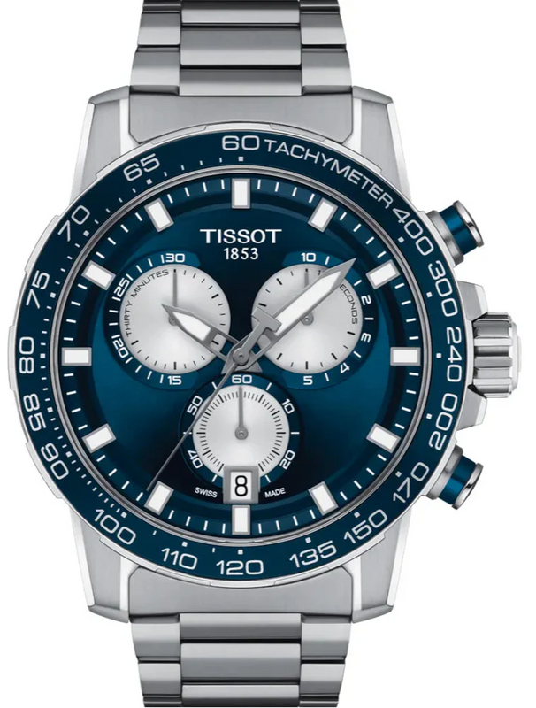  Shop Authentic Tissot Supersport Chrono Blue Dial Silver Steel Strap Watch For Men - T125.617.11.041.00 - Luxxuri