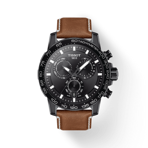  Shop Authentic Tissot Supersport Chrono Black Dial Brown Leather Strap Watch for Men - T125.617.36.051.01 - Luxxuri