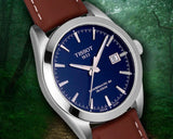  Shop Authentic Tissot Gentleman Powermatic 80 Silicium Blue Dial Brown Leather Strap Watch For Men - T127.407.16.041.00 - Luxxuri