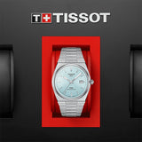 Shop Authentic Tissot PRX Powermatic 80 Ice Blue Tiffany Dial Silver Steel Strap Watch for Men - T137.407.11.351.00 - Luxxuri
