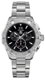  Shop Authentic Tag Heuer Aquaracer Chronograph Black Dial Silver Steel Strap Watch for Men - CAY1110.BA0927 - Luxxuri