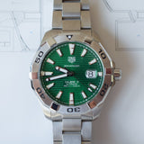  Shop Authentic Tag Heuer Aquaracer Green Dial Watch for Men - WAY2015.BA0927 - Luxxuri