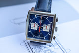 Shop Authentic Tag Heuer Monaco Automatic Chronograph Blue Dial Blue Leather Strap Watch for Men - CBL2111.FC6453 - Luxxuri