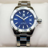  Shop Authentic Tag Heuer Aquaracer Automatic Blue Dial Silver Steel Strap Watch for Men - WAY2112.BA0928 - Luxxuri