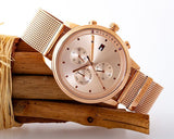  Shop Authentic Tommy Hilfiger Blake Chronograph Rose Gold Dial Rose Gold Mesh Bracelet Watch For Women - 1781907 - Luxxuri