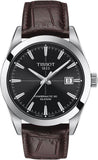  Shop Authentic Tissot Gentleman Powermatic 80 Silicium Black Dial Brown Leather Strap Watch For Men - T127.407.16.051.01 - Luxxuri