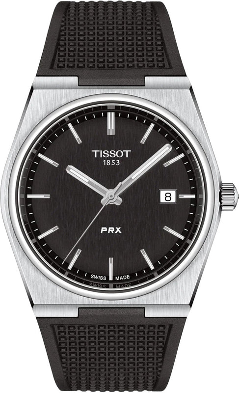  Shop Authentic Tissot PRX Black Dial Black Rubber Strap Watch For Men - T137.410.17.051.00 - Luxxuri