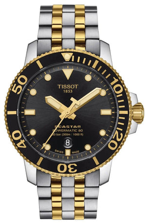  Shop Authentic Tissot Seastar 1000 Powermatic 80 Black Dial Two Tone Steel Strap Watch For Men - T120.407.22.051.00 - Luxxuri