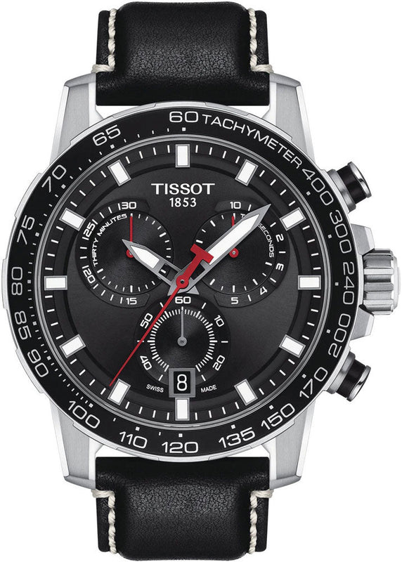  Shop Authentic Tissot Supersport Chrono Black Dial Black Leather Strap Watch for Men - T125.617.16.051.00 - Luxxuri