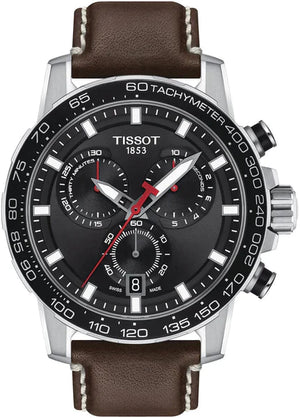  Shop Authentic Tissot Supersport Chrono Black Dial Brown Leather Strap Watch for Men - T125.617.16.051.01 - Luxxuri