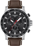  Shop Authentic Tissot Supersport Chrono Black Dial Brown Leather Strap Watch for Men - T125.617.16.051.01 - Luxxuri
