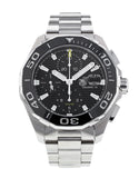  Shop Authentic Tag Heuer Aquaracer Calibre 16 Day-Date Black Dial Silver Steel Strap Watch for Men - CAY211A.BA0927 - Luxxuri