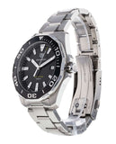  Shop Authentic Tag Heuer Aquaracer Quartz Black Dial Silver Steel Strap Watch for Men - WAY101A.BA0746 - Luxxuri