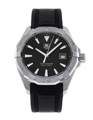  Shop Authentic Tag Heuer Aquaracer Quartz Black Dial Black Rubber Strap Watch for Men - WAY1110.FT8021 - Luxxuri