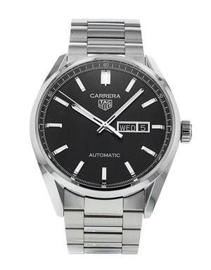  Shop Authentic Tag Heuer Carrera Day Date Automatic Black Dial Silver Steel Strap Watch for Men - WBN2010.BA0640 - Luxxuri