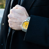  Shop Authentic Citizen Tsuyosa Automatic Yellow Dial Silver Steel Strap Watch for Men - NJ0150-81Z - Luxxuri